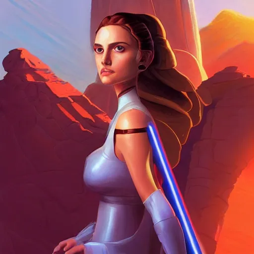 Image similar to padme amidala ( natalie portman ), star wars attack of the clones, game design fanart by concept artist gervasio canda, behance hd by jesper ejsing, by rhads, makoto shinkai and lois van baarle, ilya kuvshinov