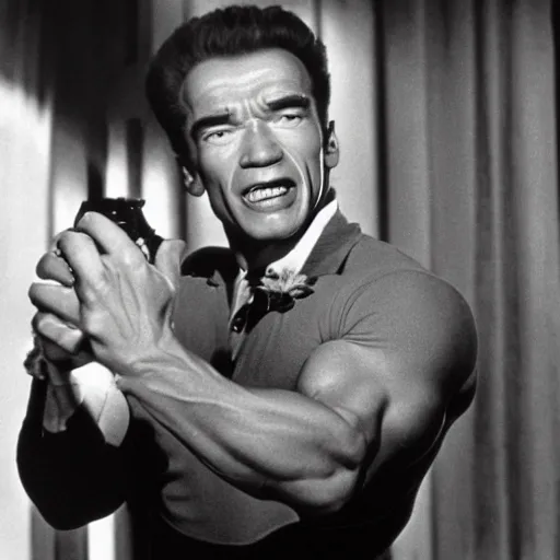 Image similar to arnold schwarzenegger in Invasion of the body snatchers (1956)