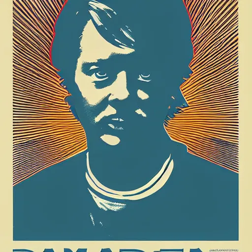 Prompt: david - spade poster by shepard fairey