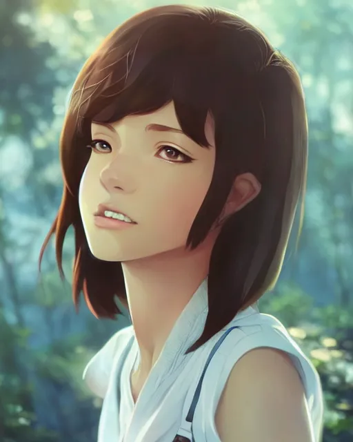 Image similar to dora, medium shot, visible face, detailed, perfectly shaded, perfectly shaded face, atmospheric lighting, by makoto shinkai, stanley artgerm lau, wlop, rossdraws