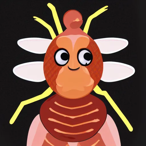 Image similar to bee made of meat 4 k