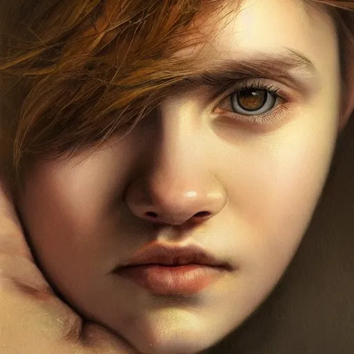 Image similar to high quality, high detail, expressive portrait by juan francisco casas, hd, beautiful faces, deep love in the eyes, photorealistic lighting