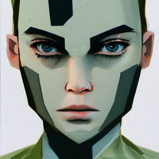 Image similar to Elle Fanning in Metal Gear Solid Peace Walker picture by Sachin Teng, asymmetrical, dark vibes, Realistic Painting , Organic painting, Matte Painting, geometric shapes, hard edges, graffiti, street art:2 by Sachin Teng:4