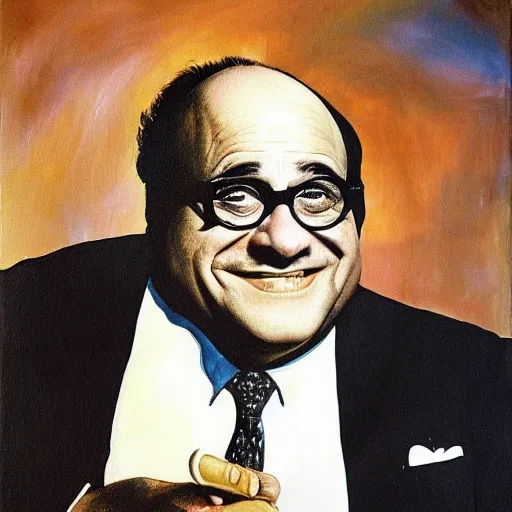 Image similar to Danny Devito painting by Salvador Dalí