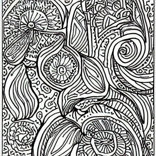 Image similar to coloring book page.