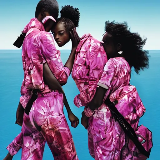 Image similar to fragrance advertising campaign by richard mosse