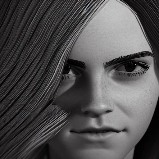 Image similar to textured film grain emma watson as a pixar character cgsociety octane render unreal engine redshift render trending on artstation trending on artstation render blender behance cg superhero