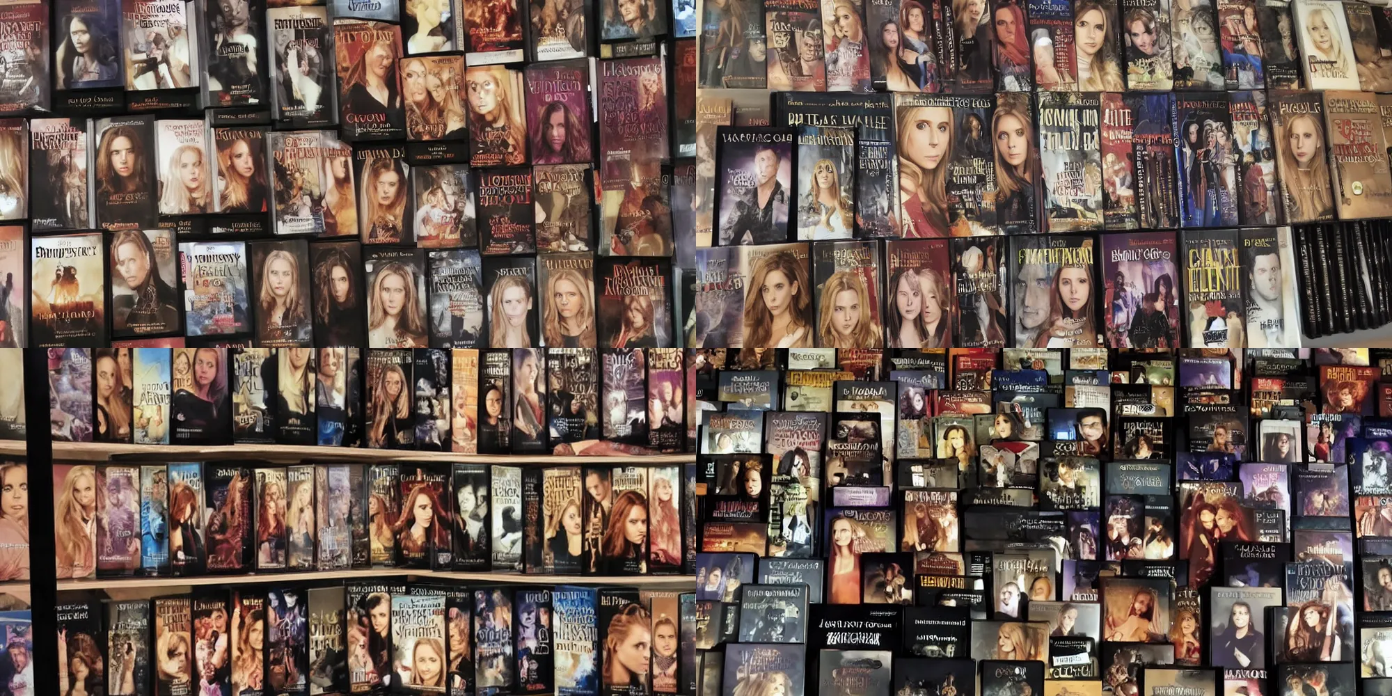 Prompt: buffy the vampire slayer dvd collection, on display in the Louvre, 8k