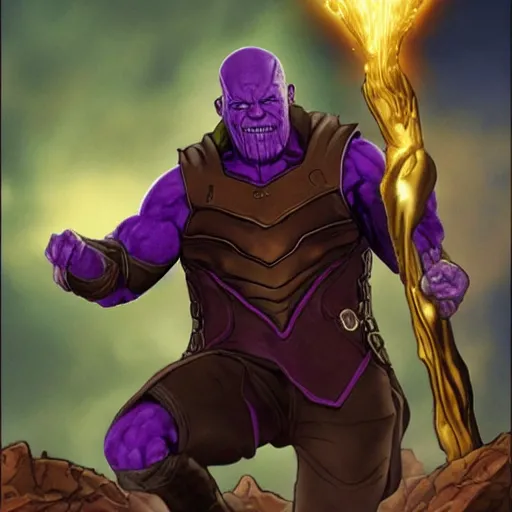 Prompt: Thanos as Frodo Baggins