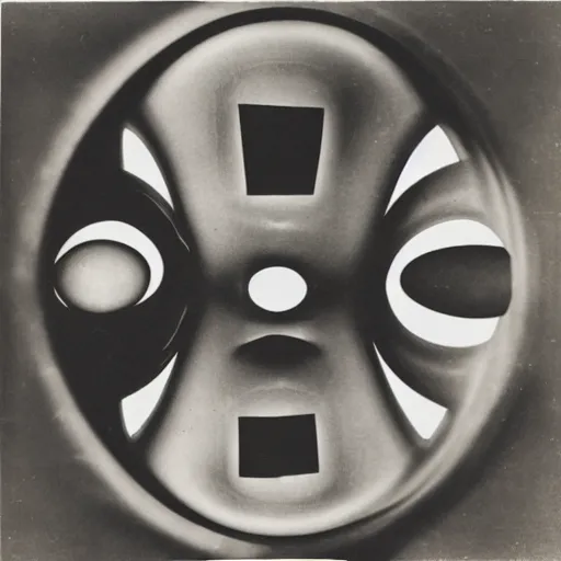 Prompt: “The ‘Naive Oculus’ by Man Ray, auction catalogue photo”