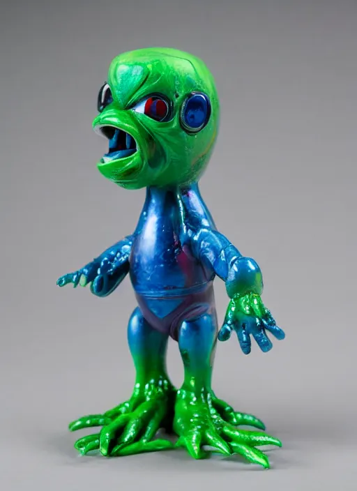 Prompt: space monster alien sofubi, product photography