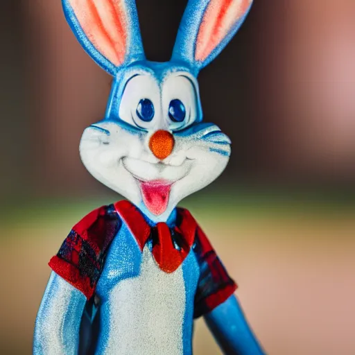 Image similar to a professional photo of bugs bunny, f / 1. 4, 9 0 mm, anatomically correct