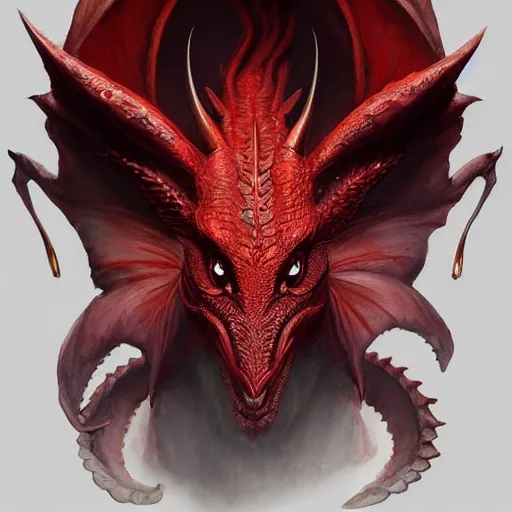 Image similar to portrait of a red dragon, fantasy, intricate, elegant, highly detailed, digital painting, artstation, concept art, matte, sharp focus, illustration, art by aenaluck and roberto ferri and greg rutkowski, epic fantasy, digital painting