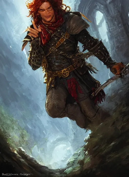 Prompt: highwayman, ultra detailed fantasy, dndbeyond, bright, colourful, realistic, dnd character portrait, full body, pathfinder, pinterest, art by ralph horsley, dnd, rpg, lotr game design fanart by concept art, behance hd, artstation, deviantart, hdr render in unreal engine 5