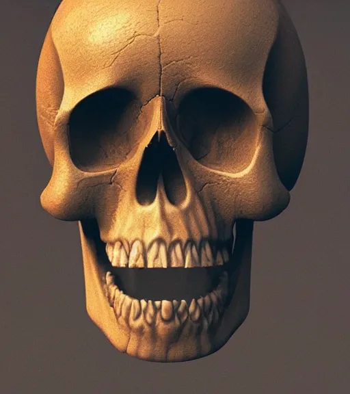 Prompt: skull, by zdzislaw beksinski, octane render, unreal engine 5, trending on artstation