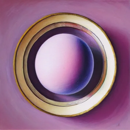 Image similar to perfectly symmetrical pastel spheres, one inside another, pleasing, detailed, oil painting