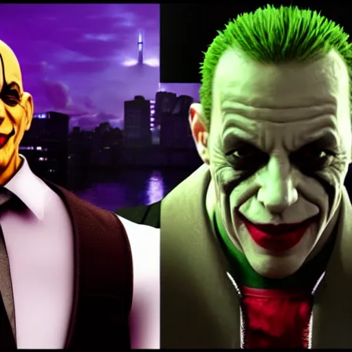 Prompt: vin diesel as the joker, rendered in unreal engine