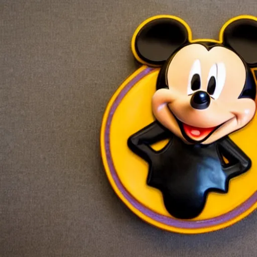 Prompt: mickey mouse made of peanut butter