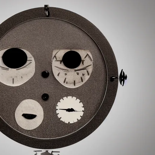 Image similar to face with eyes like clocks