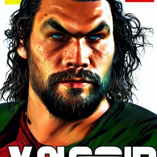 Image similar to jason momoa gta 5 cover art