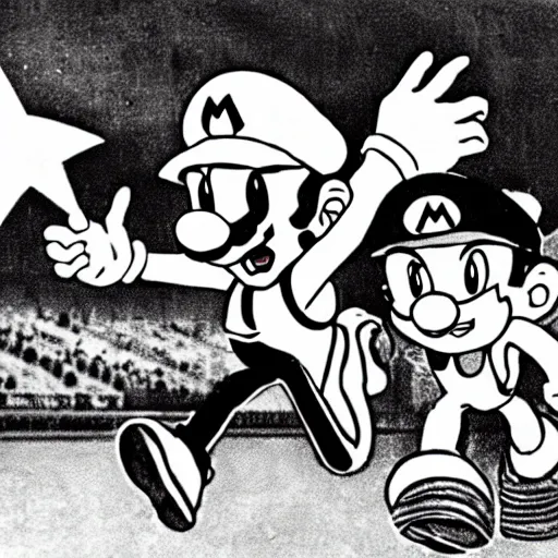 Image similar to mario!!!! and sonic!!!! at the 1 9 3 6 olympic games