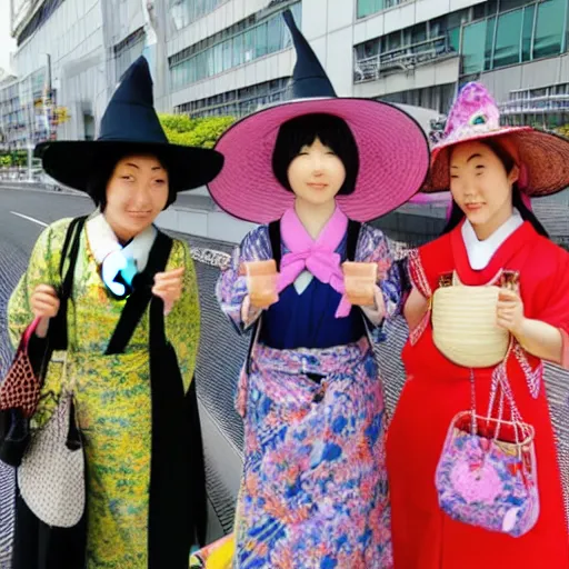 Image similar to witches on a vacation to Toyoko japan