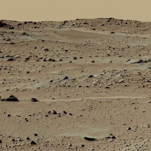 Image similar to Cat looking figure in the distance, an old restored photo from a Curiosity Mars rover