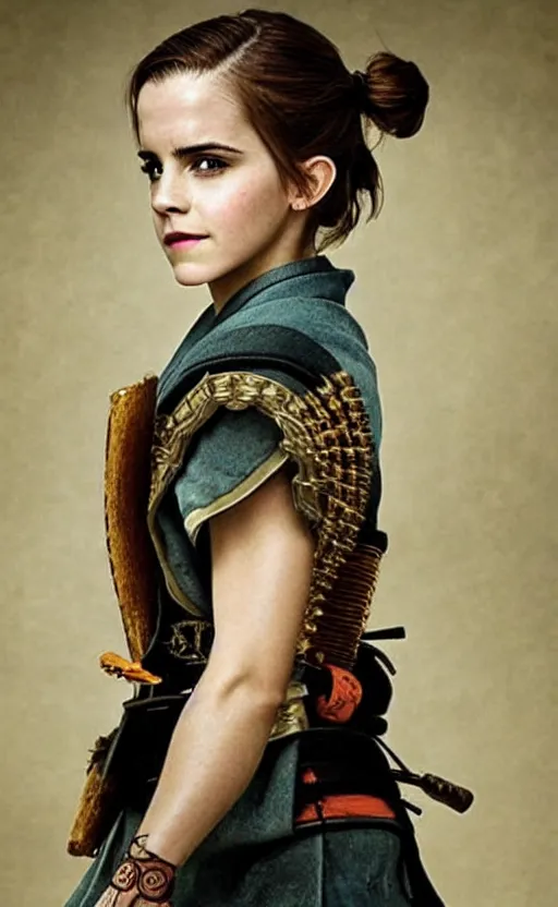 Image similar to emma watson as an ancient samurai