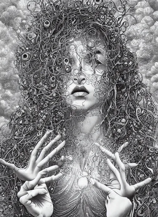 Image similar to Water goddess painting by Dan Hillier, trending on artstation, artstationHD, artstationHQ, 4k, 8k