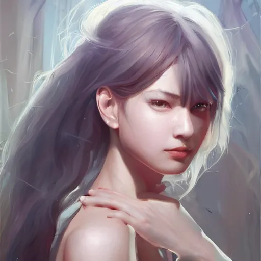 Image similar to a beautiful painting representative of the art style of artgerm and wlop and james cameron