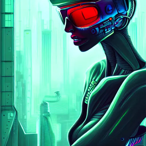 Prompt: cyberpunk fashion illustration, alien, beautiful, vivid colours, artistic sketch, hd, detailed, digital painting