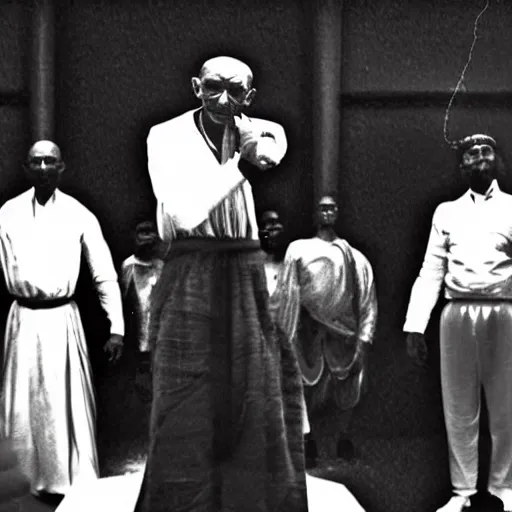 Prompt: Mahatma gandhi in a rap battle