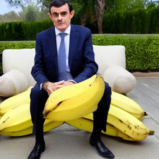 Image similar to Manuel Valls wearing a banana costume