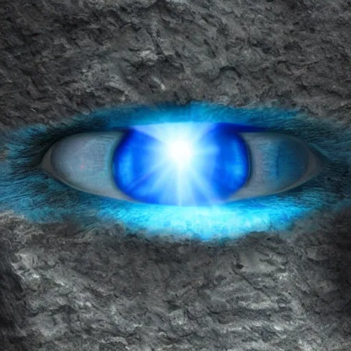 Prompt: mysterious divine goddess with bright blue eyes in a dark cave, photo 3 d,