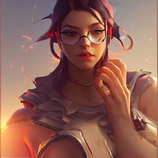 Image similar to overwatch women worshiping god, digital art, pretty face, very beautiful face, very detailed eyes, 8 k resolution, by wlop, greg rutkowski, full body