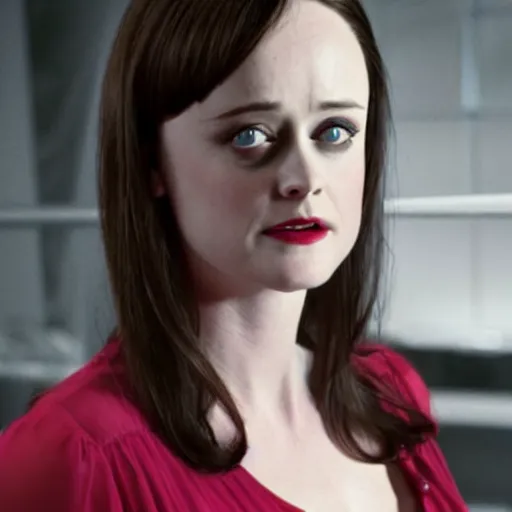 Prompt: portrait of young alexis bledel in sin city