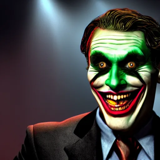 Prompt: jerma as the joker in the dark knight