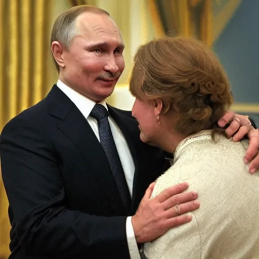 Prompt: a picture like frame in Titanic where Putin hugs Lukashenko on the nose of the Liner