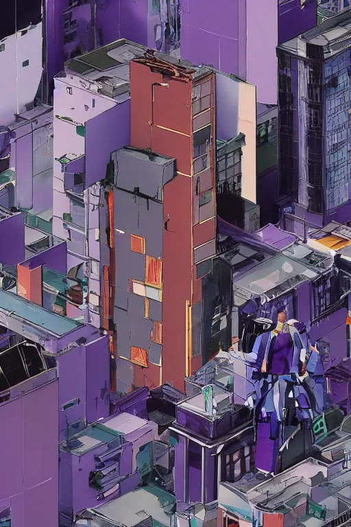 Prompt: ! dream evangelion unit 0 1 pallete, zoom shot, telephoto lens, low aperture street level, buildings collapsed