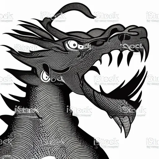 Image similar to playful, happy, cheeky asian dragon's head close up looking left, vector art, artstation, award winning, 4 k