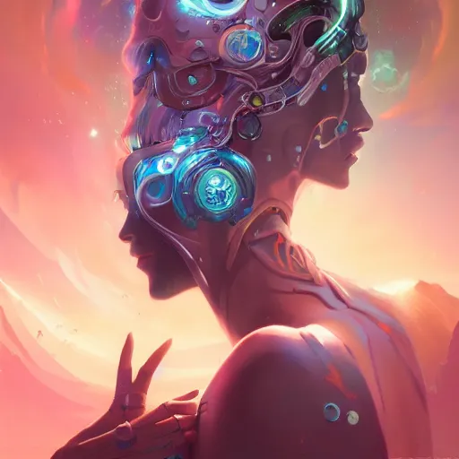 Image similar to portrait of a beautiful cybernetic emanation, by pete mohrbacher and artgerm and wlop, digital art, highly detailed, intricate, fantasy, mystical, Trending on Artstation HQ, deviantart, unreal engine, 4K UHD image