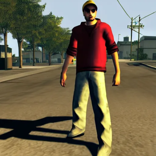 Image similar to in - game screenshot jesse pinkman in the video game gta san andreas