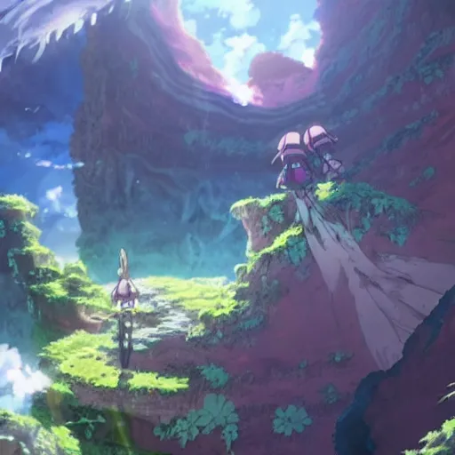 Prompt: The big hole from the anime made in abyss