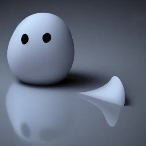 Prompt: cute ghost emoticone, 3 d render, realistic