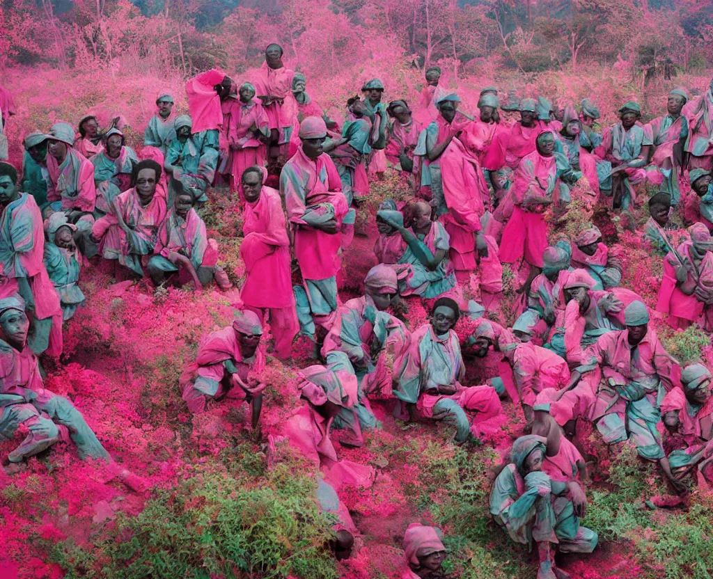 Prompt: colors by richard mosse