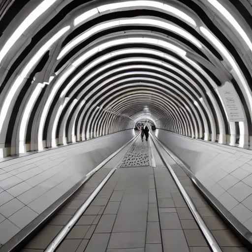Image similar to union square 14th st subway station designed by Zaha Hadid