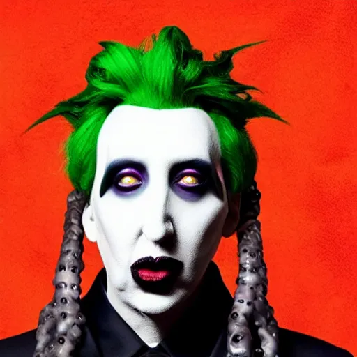 Prompt: marilyn manson as medusa