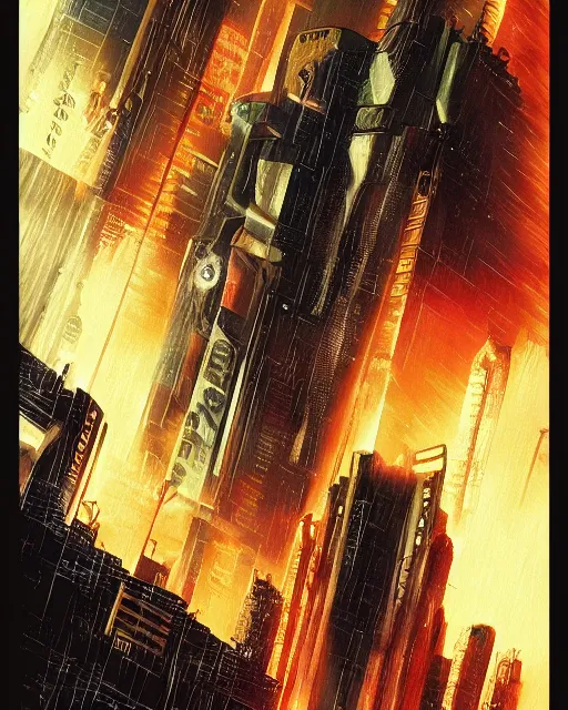 Image similar to blade runner by john alvin, movie poster, hyper detailed