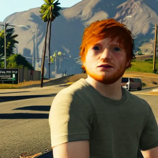 Prompt: ed sheeran in gtav