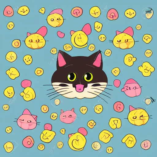 Image similar to Cartoon cat. in simple cute style, isolated vector illustration. 1174824467